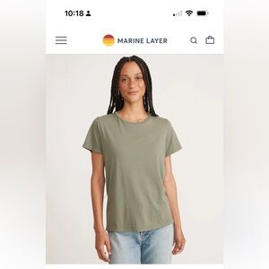 Marine Layer easy crew tee vetiver